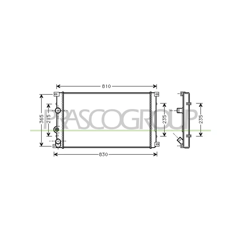 Radiateur, refroidissement du moteur PRASCO DS958R004