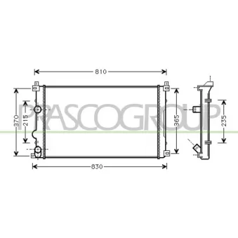 Radiateur, refroidissement du moteur PRASCO DS960R002