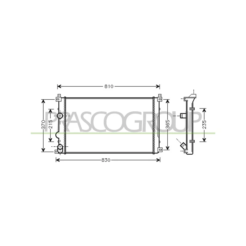 Radiateur, refroidissement du moteur PRASCO DS960R002