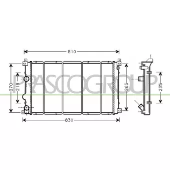 Radiateur, refroidissement du moteur PRASCO DS960R003
