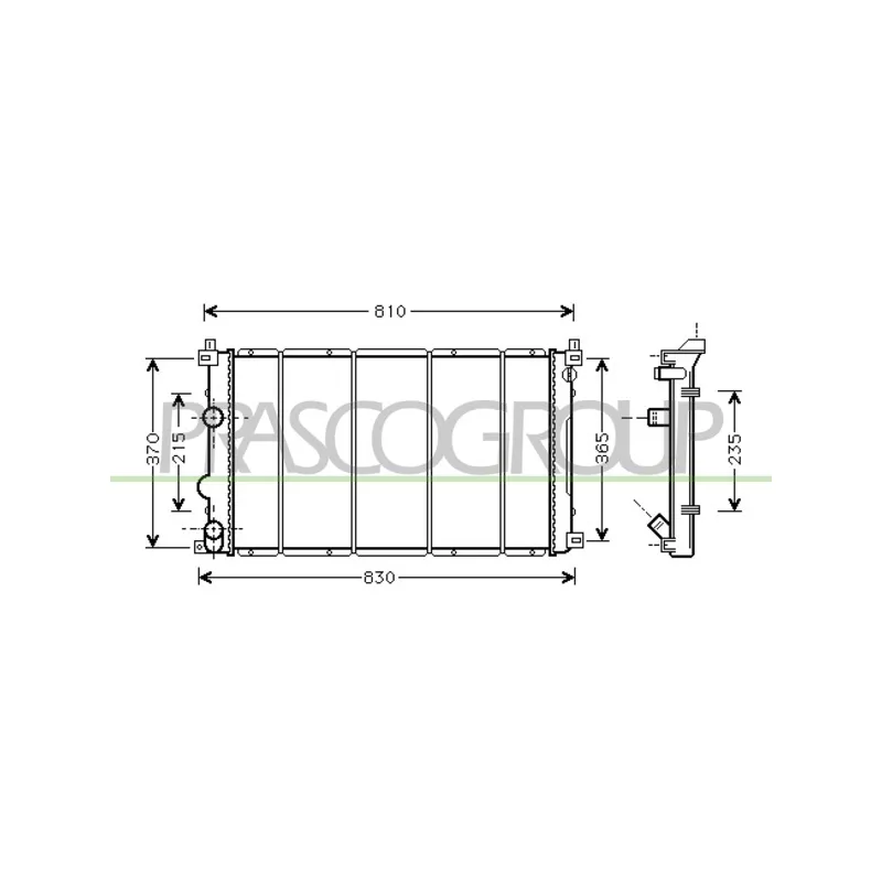 Radiateur, refroidissement du moteur PRASCO DS960R003