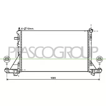 Radiateur, refroidissement du moteur PRASCO DS962R003