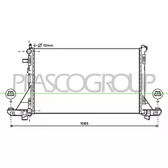 Radiateur, refroidissement du moteur PRASCO DS962R004