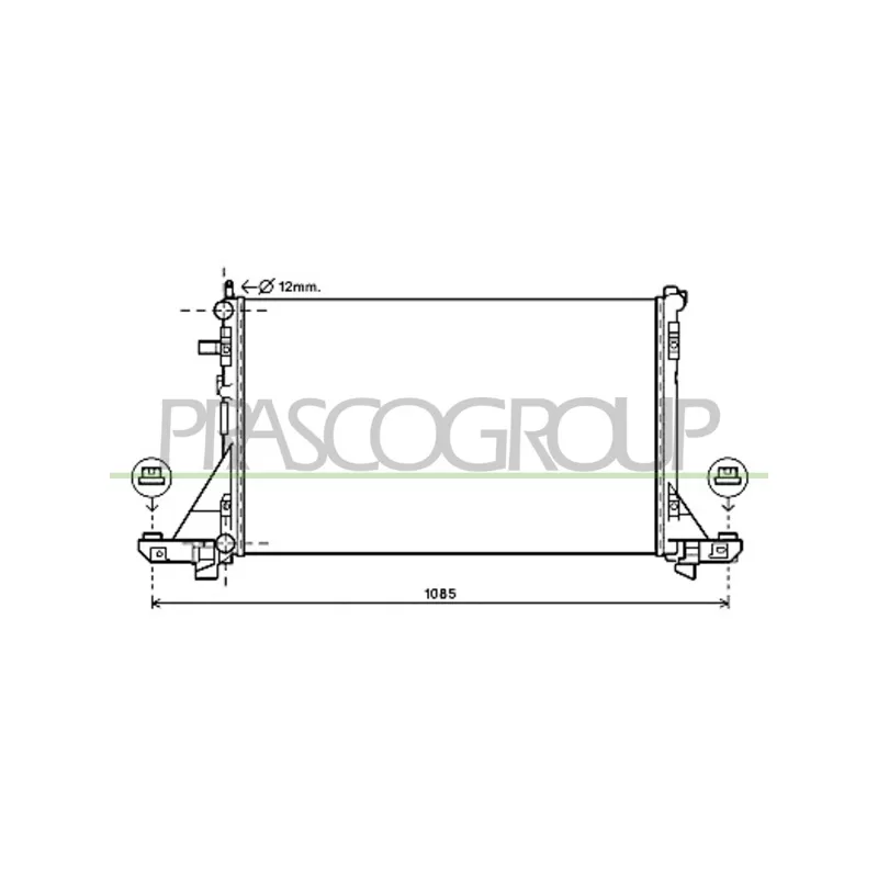 Radiateur, refroidissement du moteur PRASCO DS962R004