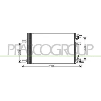 Condenseur, climatisation PRASCO DW040C002