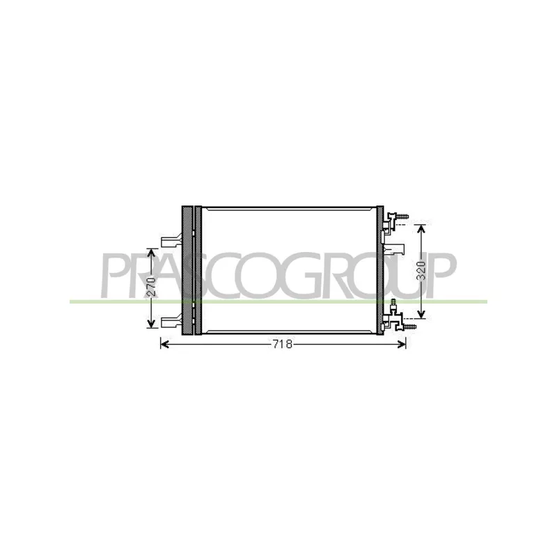 Condenseur, climatisation PRASCO DW040C002
