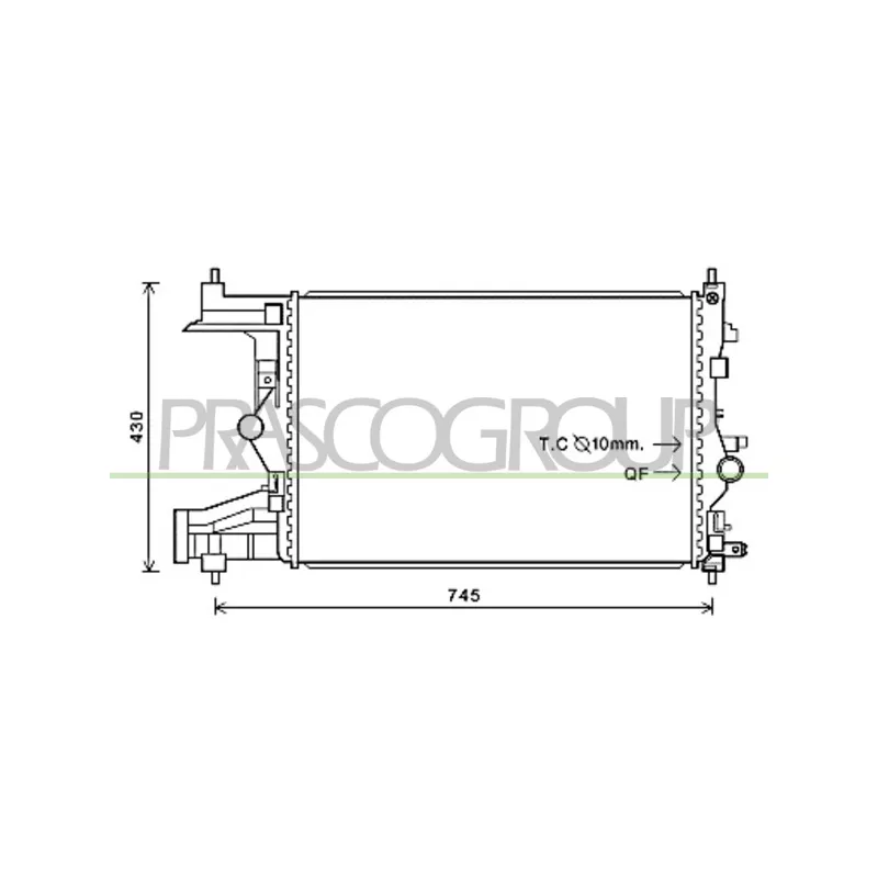 Radiateur, refroidissement du moteur PRASCO DW040R002