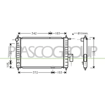 Radiateur, refroidissement du moteur PRASCO DW322R003