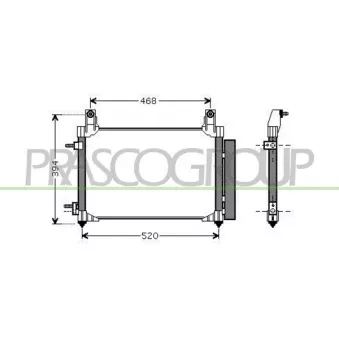Condenseur, climatisation PRASCO DW324C002