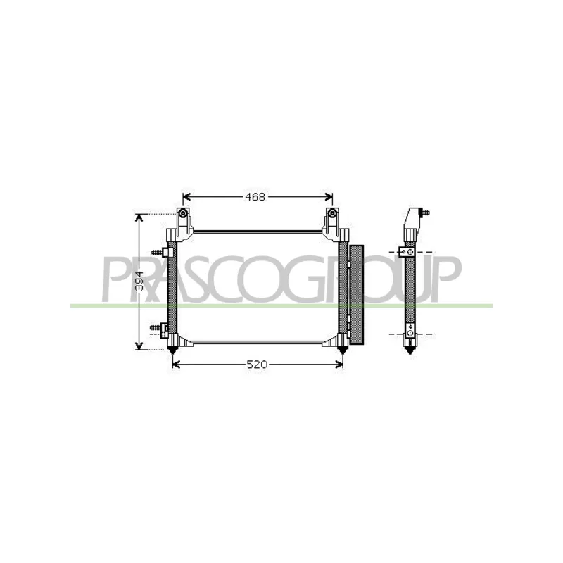 Condenseur, climatisation PRASCO DW324C002