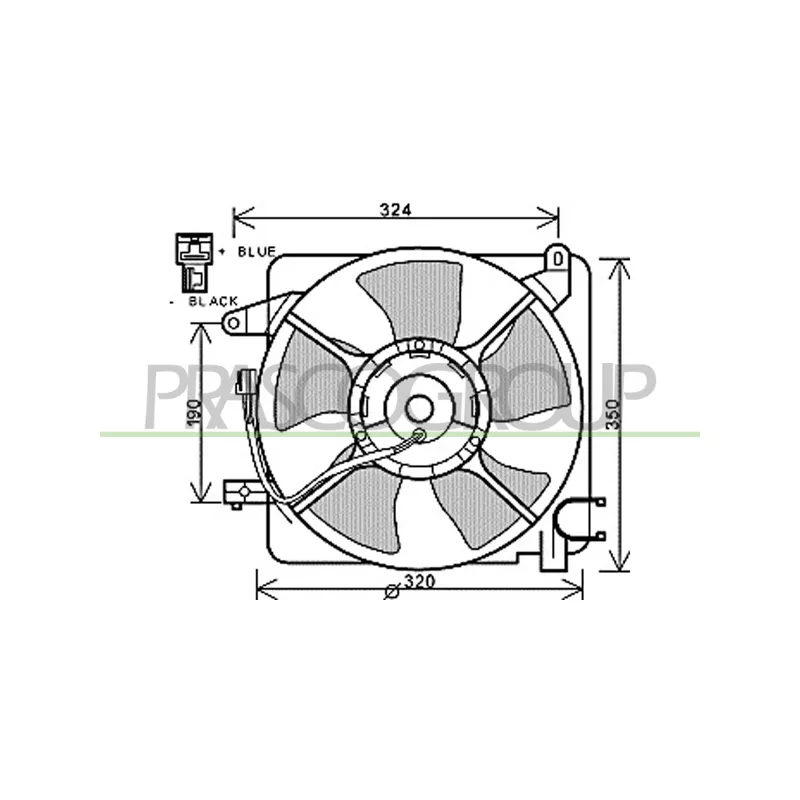 Ventilateur, refroidissement du moteur PRASCO DW324F001