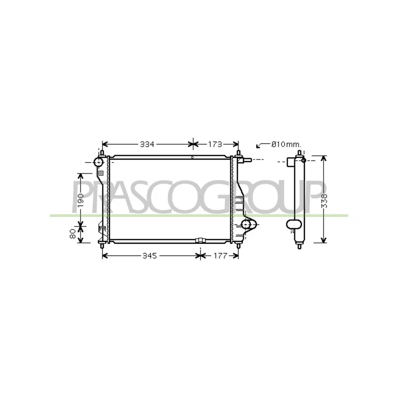 Radiateur, refroidissement du moteur PRASCO DW324R002