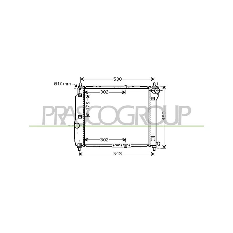 Radiateur, refroidissement du moteur PRASCO DW326R001