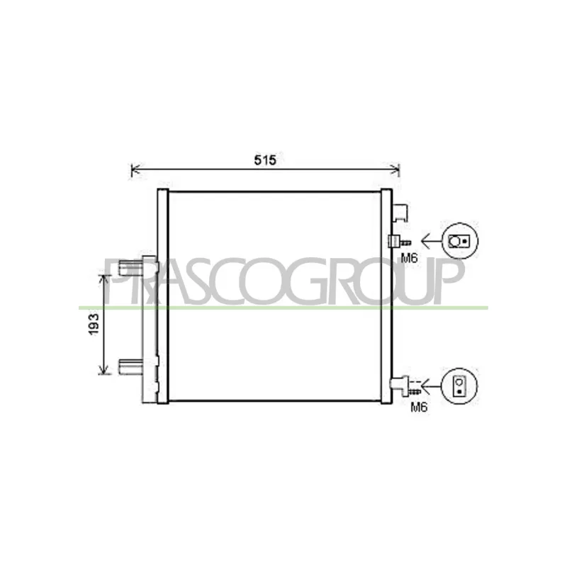 Condenseur, climatisation PRASCO DW340C001