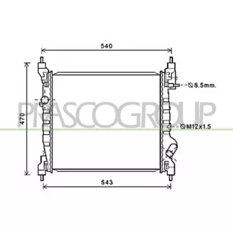 Radiateur, refroidissement du moteur PRASCO