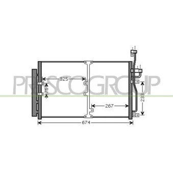 Condenseur, climatisation PRASCO DW720C001