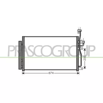 Condenseur, climatisation PRASCO DW720C002