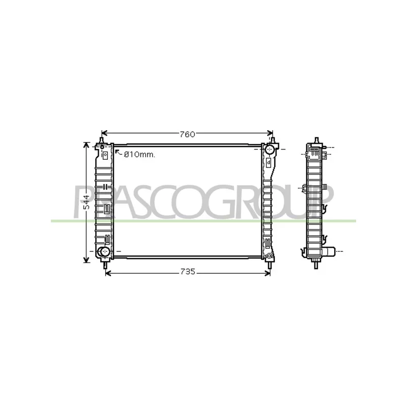 Radiateur, refroidissement du moteur PRASCO DW720R004