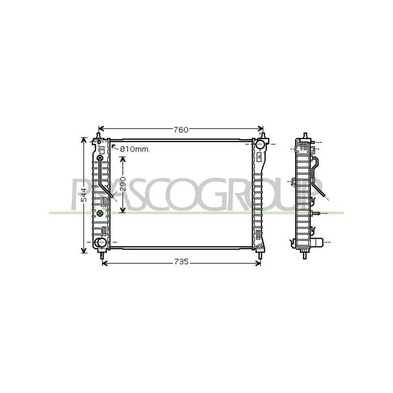 Radiateur, refroidissement du moteur PRASCO DW720R005