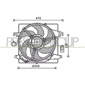 Ventilateur, refroidissement du moteur PRASCO FD006F003