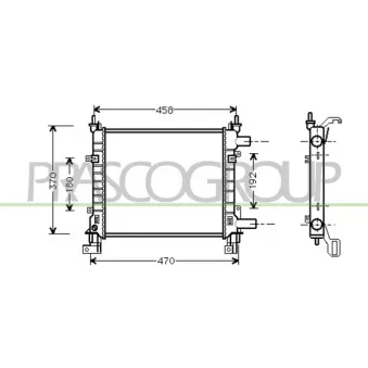 Radiateur, refroidissement du moteur PRASCO FD006R002