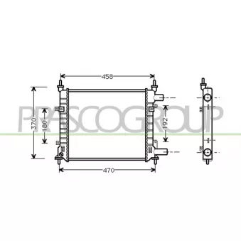 Radiateur, refroidissement du moteur PRASCO FD006R003