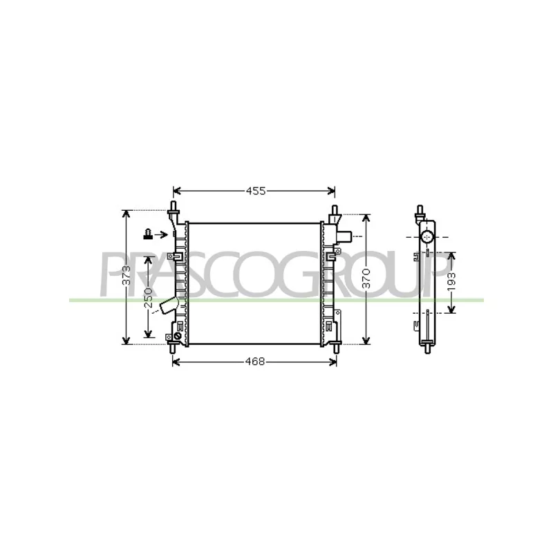 Radiateur, refroidissement du moteur PRASCO FD007R002