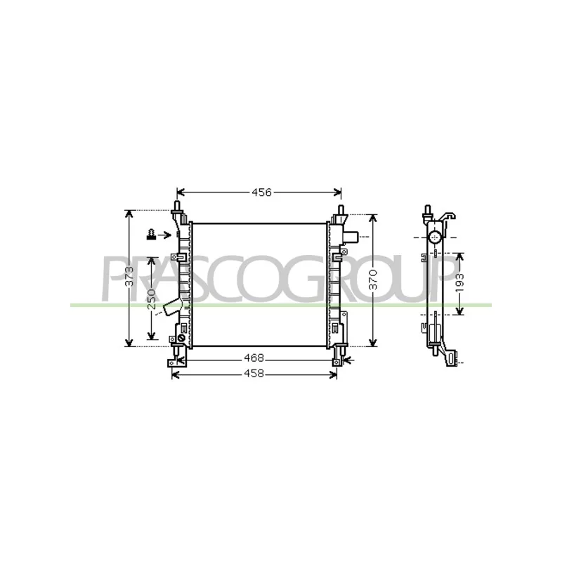 Radiateur, refroidissement du moteur PRASCO FD007R003