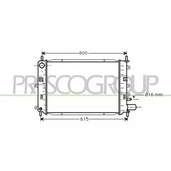 Radiateur, refroidissement du moteur PRASCO FD024R006