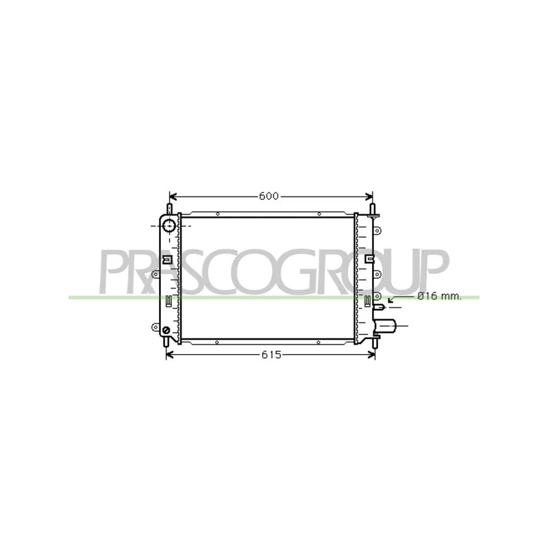 Radiateur, refroidissement du moteur PRASCO FD024R006