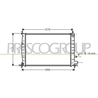 Radiateur, refroidissement du moteur PRASCO