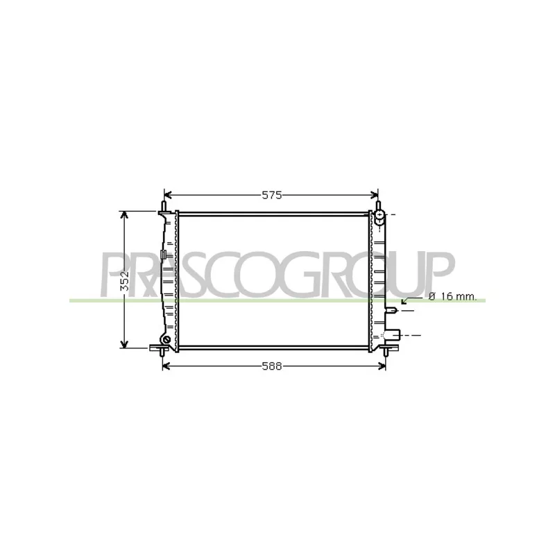 Radiateur, refroidissement du moteur PRASCO FD050R004