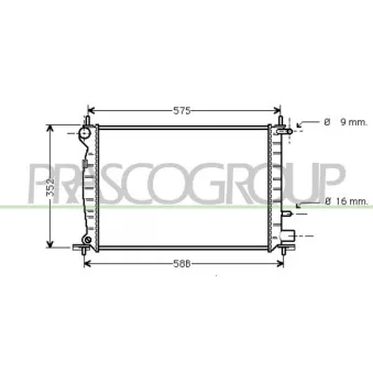 Radiateur, refroidissement du moteur PRASCO FD050R010