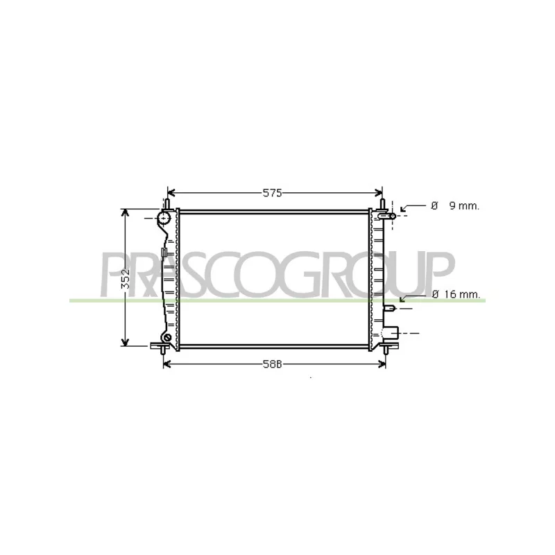 Radiateur, refroidissement du moteur PRASCO FD050R010