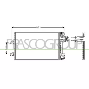 Condenseur, climatisation PRASCO FD076C003