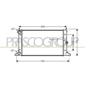 Radiateur, refroidissement du moteur PRASCO FD078R003