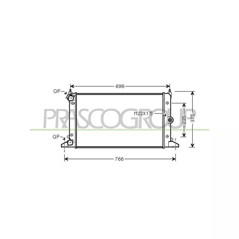 Radiateur, refroidissement du moteur PRASCO FD078R003