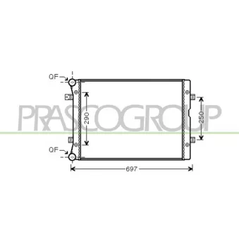 Radiateur, refroidissement du moteur PRASCO FD078R004