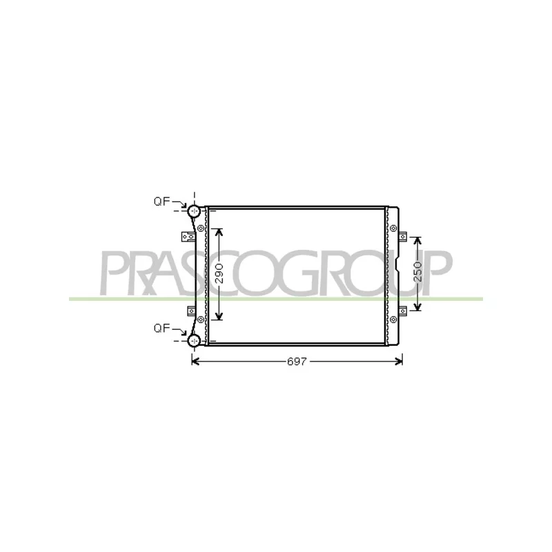 Radiateur, refroidissement du moteur PRASCO FD078R004