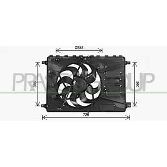 Ventilateur, refroidissement du moteur PRASCO FD079F001