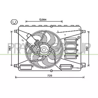 Ventilateur, refroidissement du moteur PRASCO