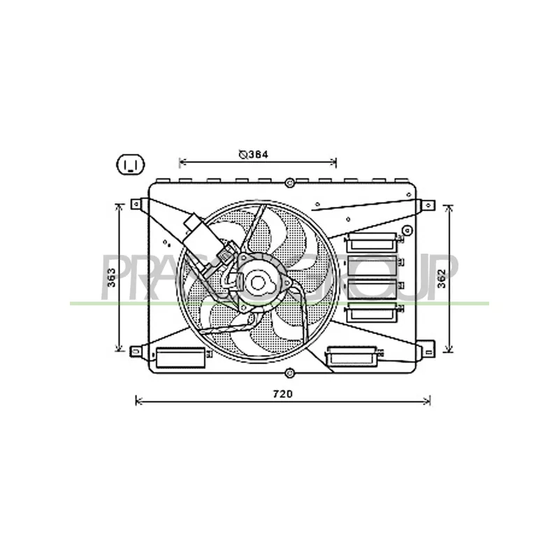 Ventilateur, refroidissement du moteur PRASCO FD079F002