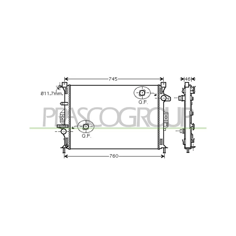 Radiateur, refroidissement du moteur PRASCO FD079R001