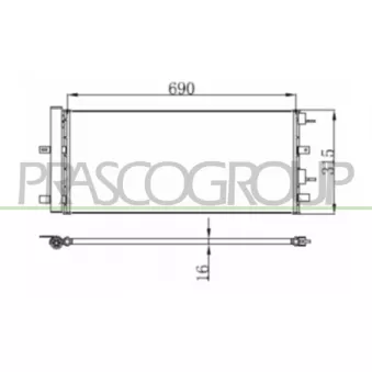Condenseur, climatisation PRASCO FD080C001