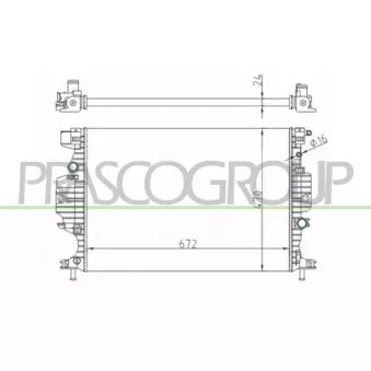 Radiateur, refroidissement du moteur PRASCO FD082R002
