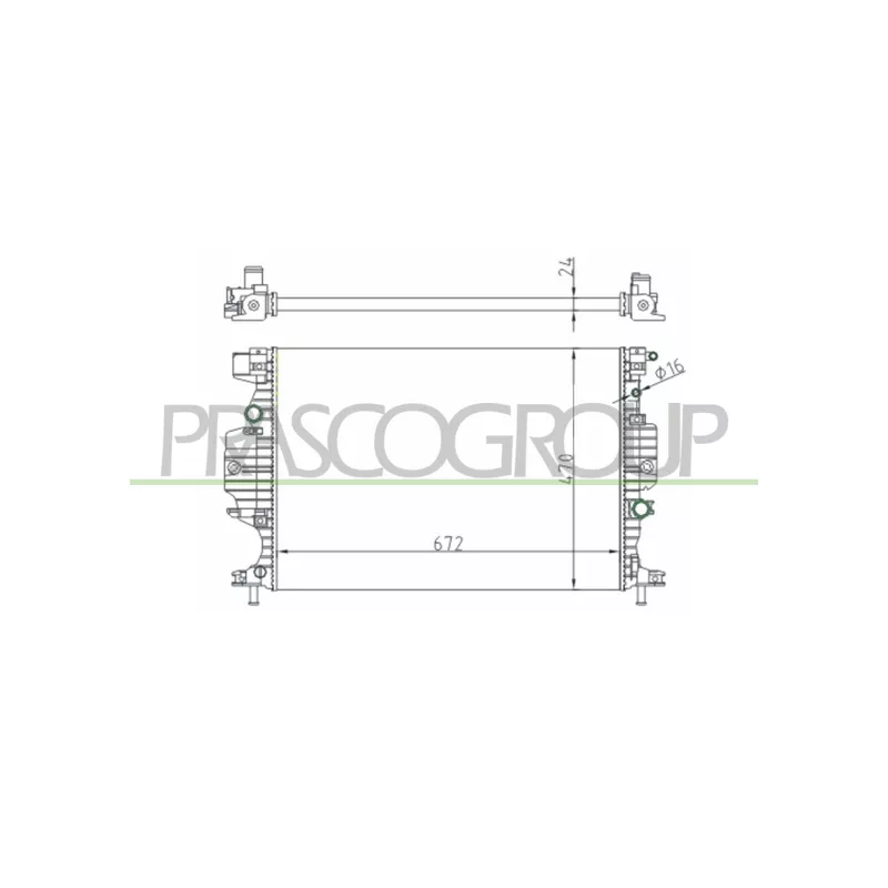 Radiateur, refroidissement du moteur PRASCO FD082R002