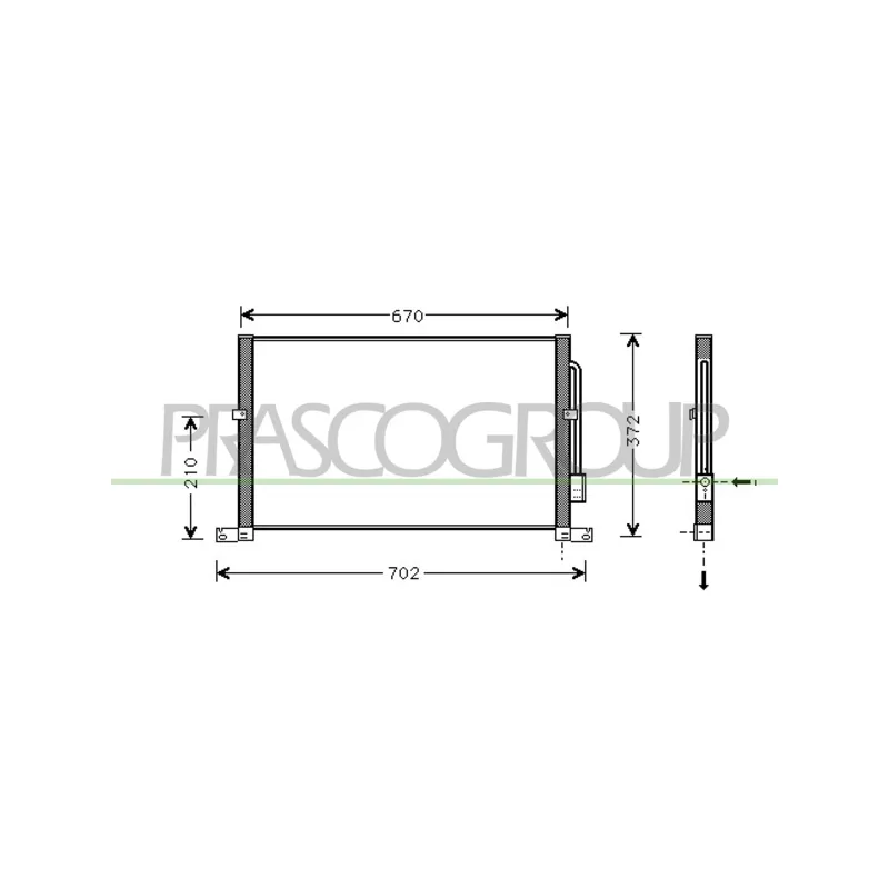 Condenseur, climatisation PRASCO FD107C001