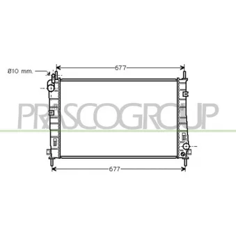Radiateur, refroidissement du moteur PRASCO FD107R001