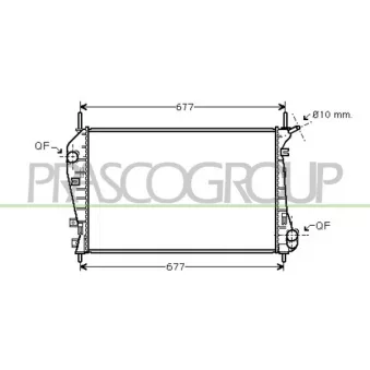 Radiateur, refroidissement du moteur PRASCO FD107R003