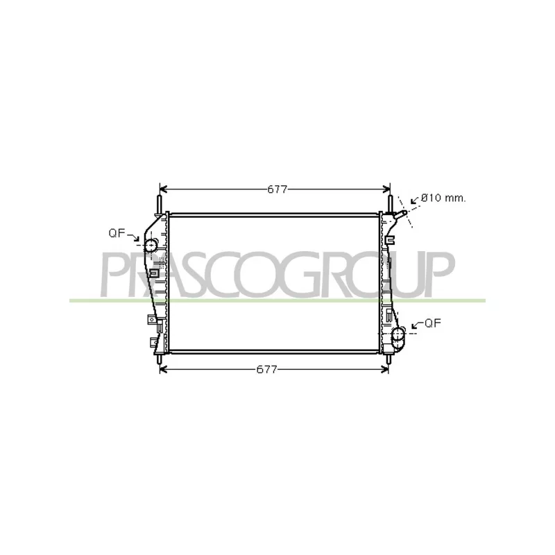 Radiateur, refroidissement du moteur PRASCO FD107R003